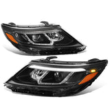 2014-2015 Kia Sorento LED DRL Headlights - Black Housing
