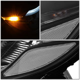 2014-2015 Kia Sorento LED DRL Headlights - Black Housing Clear Corner