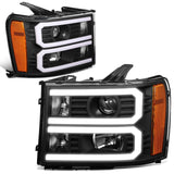 07-13 GMC Sierra 1500 / 07-14 Sierra 2500 3500 Dual U-Bar LED DRL Headlights
