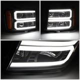 07-13 GMC Sierra 1500 / 07-14 Sierra 2500 3500 Dual U-Bar LED DRL Headlights
