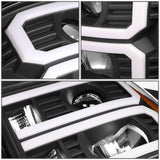 07-13 GMC Sierra 1500 / 07-14 Sierra 2500 3500 Dual U-Bar LED DRL Headlights