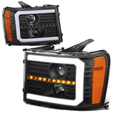 07-13 GMC Sierra 1500 / 07-14 Sierra 2500 3500 C-Bar LED DRL Headlights