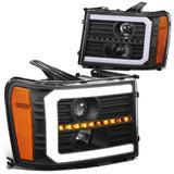 07-13 GMC Sierra 1500 / 07-14 Sierra 2500 3500 C-Bar LED DRL Headlights