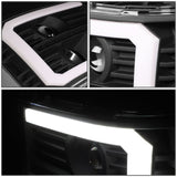 2007-2014 GMC Sierra C-Bar LED DRL Sequential Headlights Black