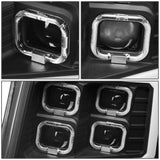 09-14 Ford F-150 Projector LED DRL Halo Headlights Black Housing