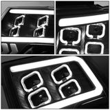 2009-2014 Ford F-150 Quad LED DRL Halo Ring Projector Headlights