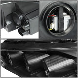 2015-2018 Ford Focus Sequential Halo Projector Headlights Black