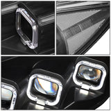15-18 Ford Focus Sequential Halo Projector Headlights Black Housing