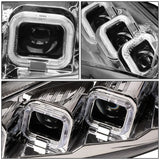 2015-2018 Ford Focus Sequential Halo Projector Headlights Chrome