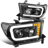 08-17 Toyota Sequoia / 07-13 Tundra LED DRL Projector Headlights