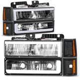 94-00 GMC C/K Series Yukon Suburban Clear LED Bar Headlights