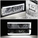 94-00 GMC C/K Series Suburban Yukon Clear LED Bar Headlights