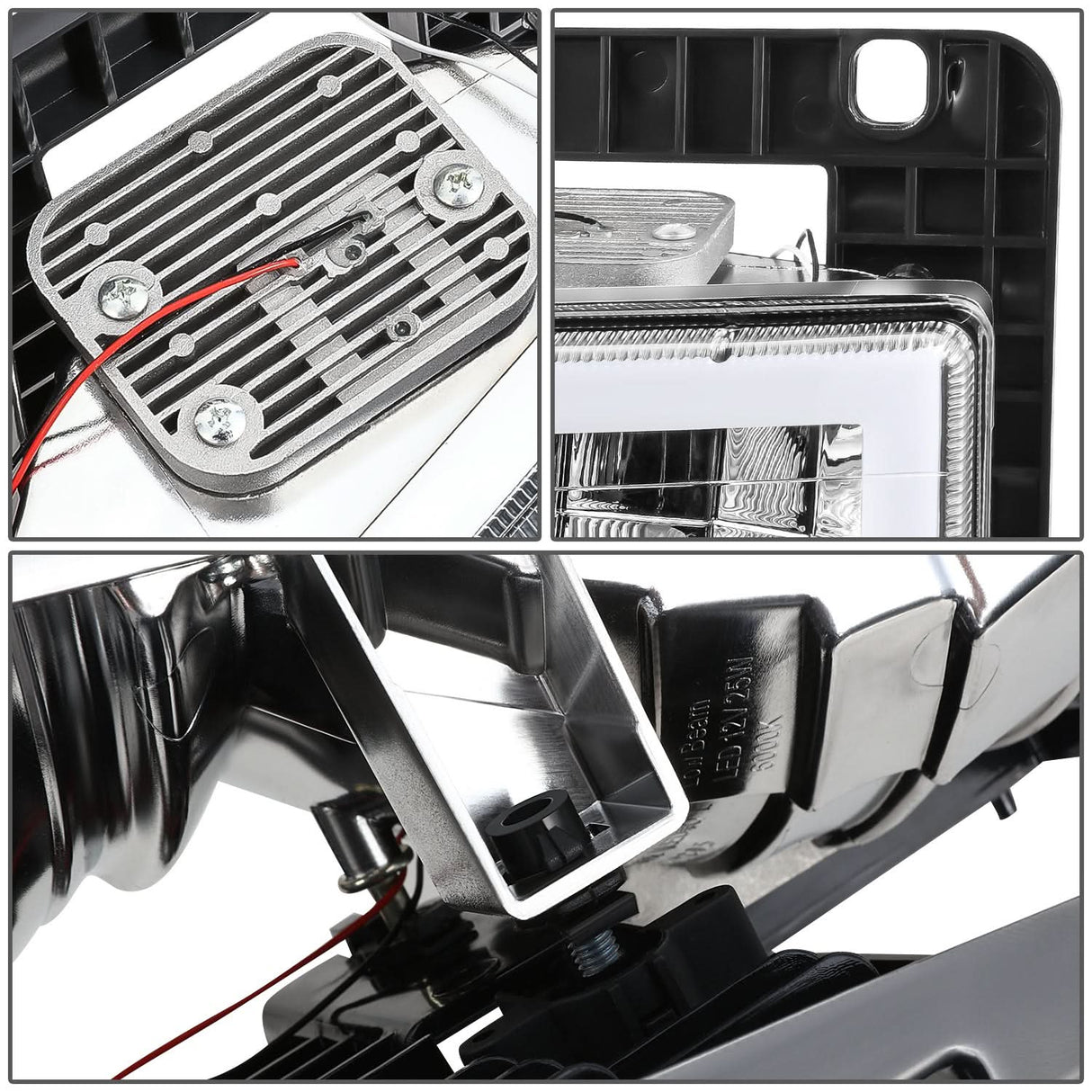 94-00 GMC C/K Series Suburban Yukon Clear LED Bar Headlights