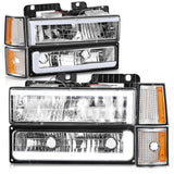 94-00 GMC C/K Series Suburban Yukon Clear LED Bar Headlights