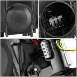 07-14 Cadillac Escalade Quad Projector LED Switchback Headlights Black