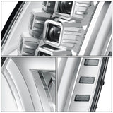 2007-2014 Cadillac Escalade Projector LED Switchback Headlights Chrome