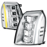2007-2014 Cadillac Escalade Projector LED Switchback Headlights Chrome