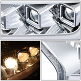 2019-2023 Ford Ranger LED DRL Chrome Headlights with Clear Corners