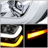 2019-2023 Ford Ranger LED DRL Chrome Headlights with Clear Corners