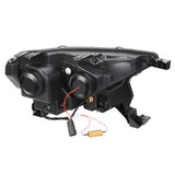 2019-2023 Ford Ranger LED DRL Headlights - Black Housing Clear Corner