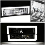 Clear Lens Chrome Housing LED Bar Headlights 4PCS