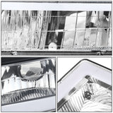 Clear Lens Chrome Housing LED Bar Headlights 4PCS