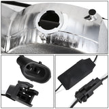 Clear Lens Amber Reflector Black Housing LED Bar Headlights 8PCS