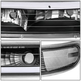 99-06 Chevrolet Silverado Tahoe Suburban LED DRL Dual C-Bar Headlights