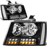 07-14 Chevrolet Tahoe/Suburban/Avalanche LED DRL Headlights Black
