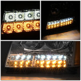 07-14 Chevrolet Avalanche Tahoe Suburban LED DRL Headlights Chrome