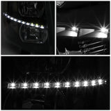 2007-2014 Chevrolet Silverado LED Reflector Headlights Black