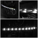 2007-2014 Chevrolet Silverado LED Reflector Headlights - Black/Clear/Smoke