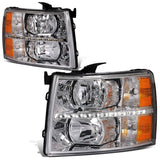 2007-2014 Chevrolet Silverado LED Reflector Headlights Chrome Housing