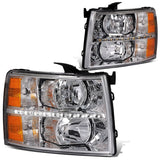 2007-2014 Chevrolet Silverado LED Reflector Headlights Chrome Housing