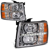 2007-2014 Chevrolet Silverado LED Reflector Headlights Chrome Housing