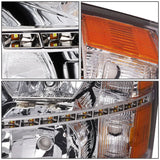 2007-2014 Chevrolet Silverado LED Reflector Headlights Chrome Housing