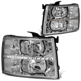07-14 Chevrolet Silverado LED Reflector Headlights Chrome Housing