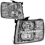 07-14 Chevrolet Silverado LED Reflector Headlights Chrome Housing