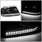 04-08 Ford F-150 / 06-08 Lincoln Mark LT LED DRL Headlights - Black
