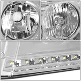 04-08 Ford F-150 / 06-08 Lincoln Mark LT LED DRL Headlights Chrome