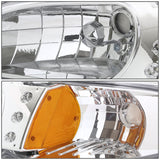 94-98 Ford Mustang Chrome LED Headlights with Amber Corner
