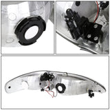 94-98 Ford Mustang Chrome LED Headlights with Amber Corner
