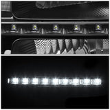 2007-2014 GMC Sierra LED DRL Headlights Black Housing Amber Corner