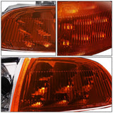92-95 Honda Civic LED DRL Headlights - Black Housing / Amber Corner