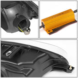 92-95 Honda Civic LED DRL Headlights - Black Housing / Amber Corner