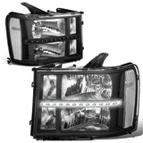 07-13 GMC Sierra 1500 / 07-14 Sierra 2500 3500 LED DRL Headlights