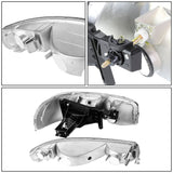 99-07 GMC Sierra OEM Style 4PC Chrome Headlights with Amber Corner