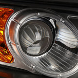 07-09 Hyundai Santa Fe Black Housing Headlights with Amber Corner