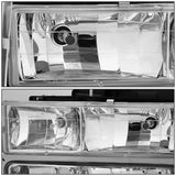 94-00 GMC C10 Chrome Housing Headlights w/ Amber Corner 8PC Kit