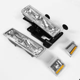 94-00 GMC C10 Chrome Housing Headlights w/ Amber Corner 8PC Kit